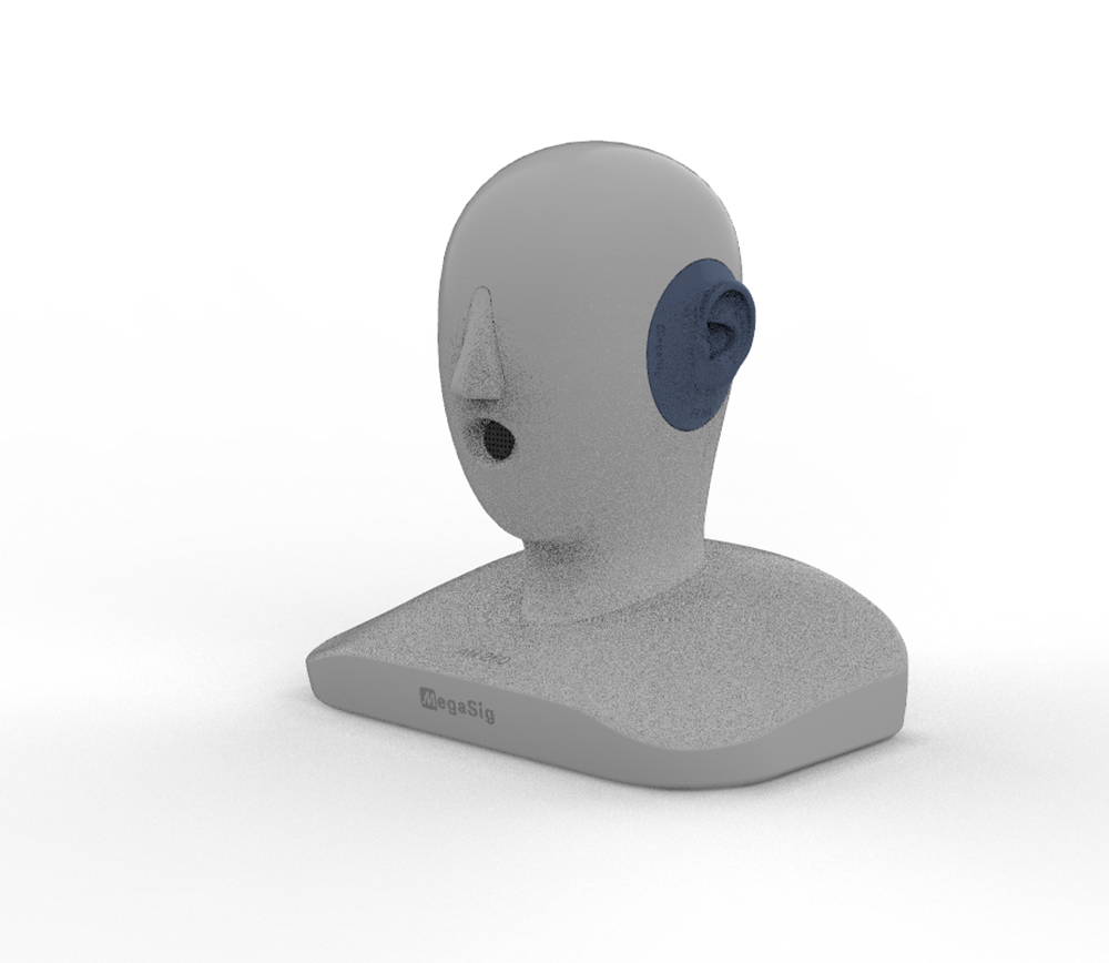 Desktop simulation head with low background noise